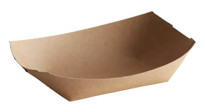 5lb Kraft Paper Tray, 300gsm Kraft Paper With 18gsm Pe Coated, 250pcs/Bag, 2bags/Ctn